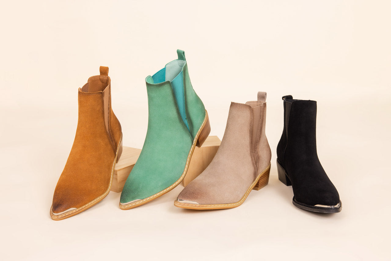 Wylie Suede Ankle Boot in Black - Charming Charlie