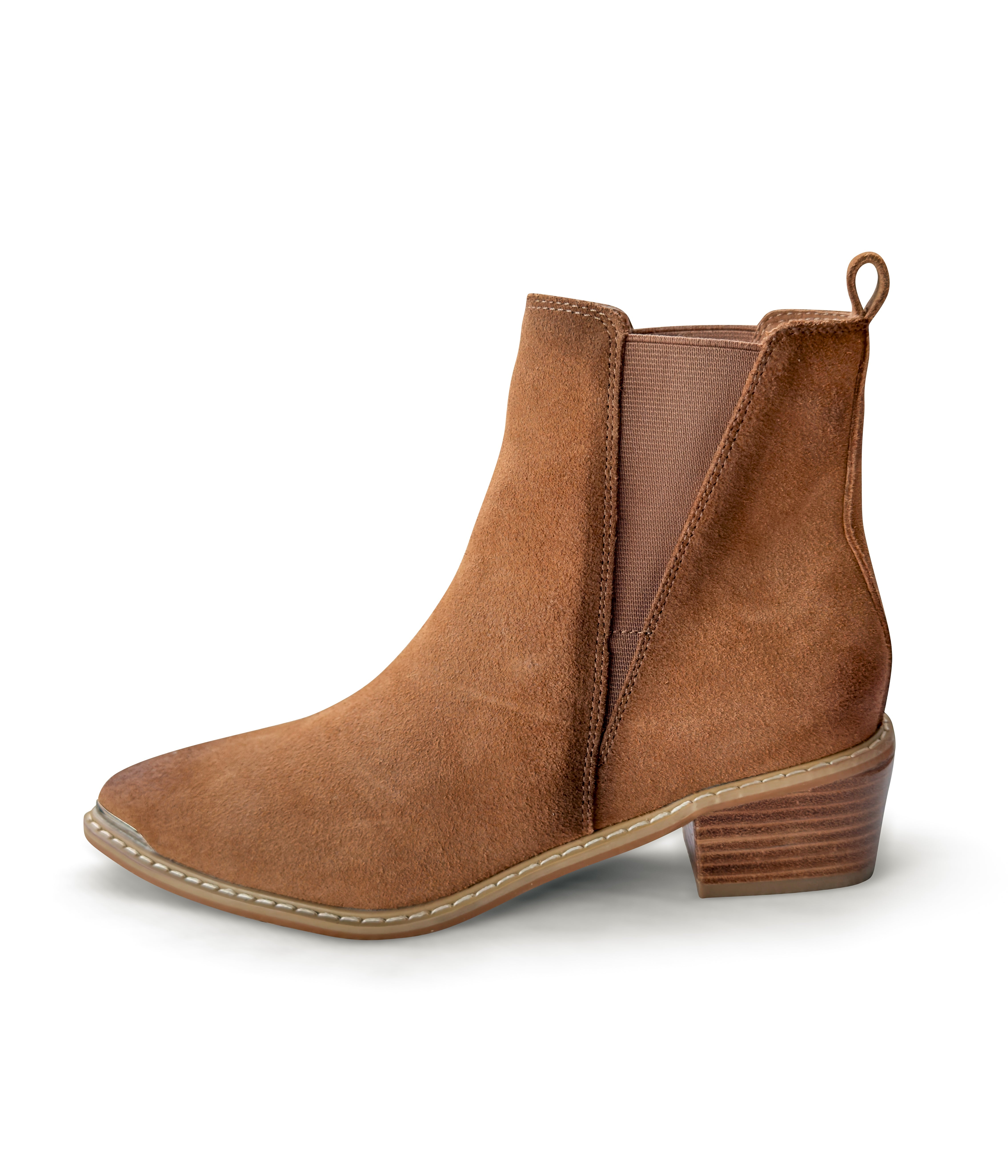 Wylie Suede Ankle Boot in Tan - Charming Charlie
