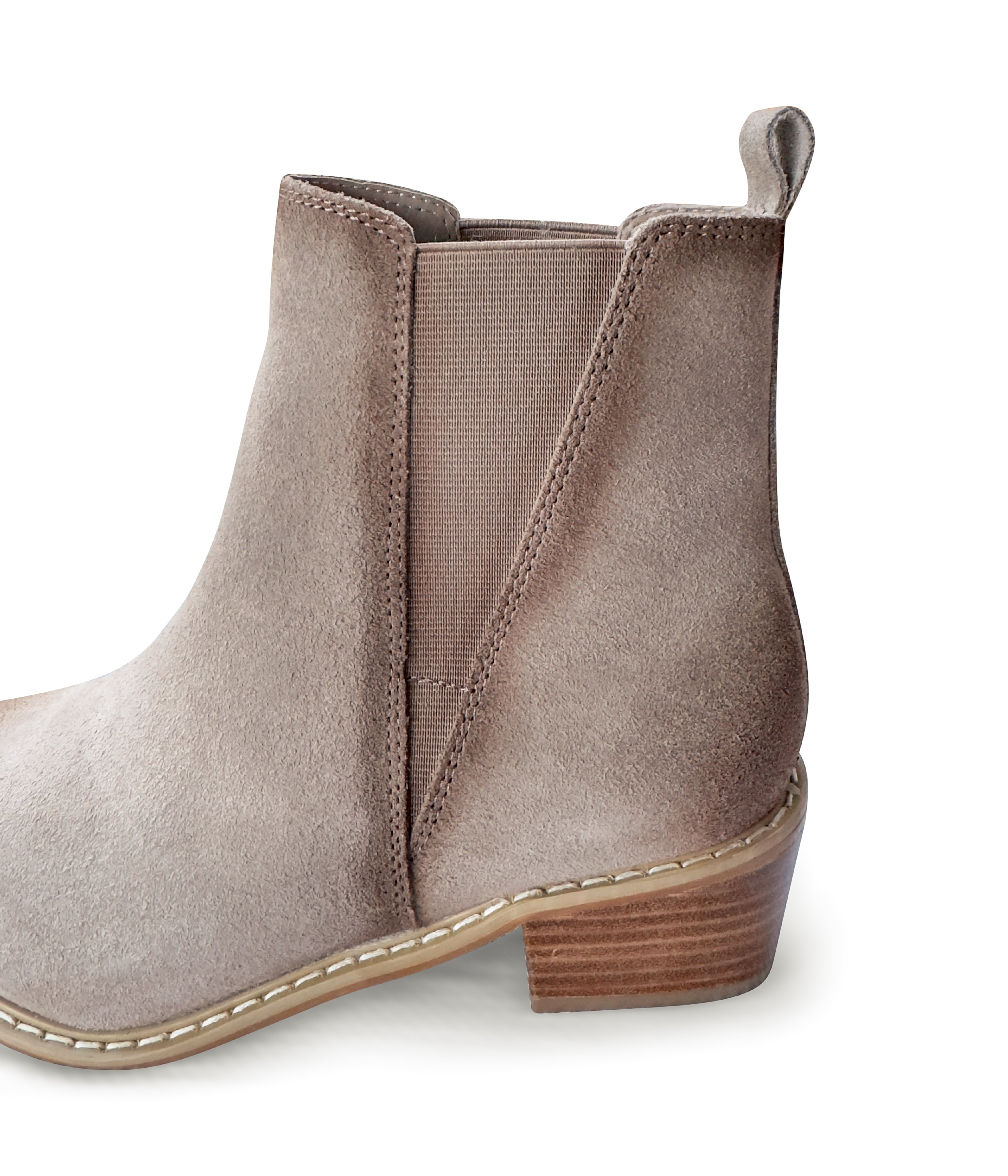 Wylie Suede Ankle Boot in Taupe - Charming Charlie