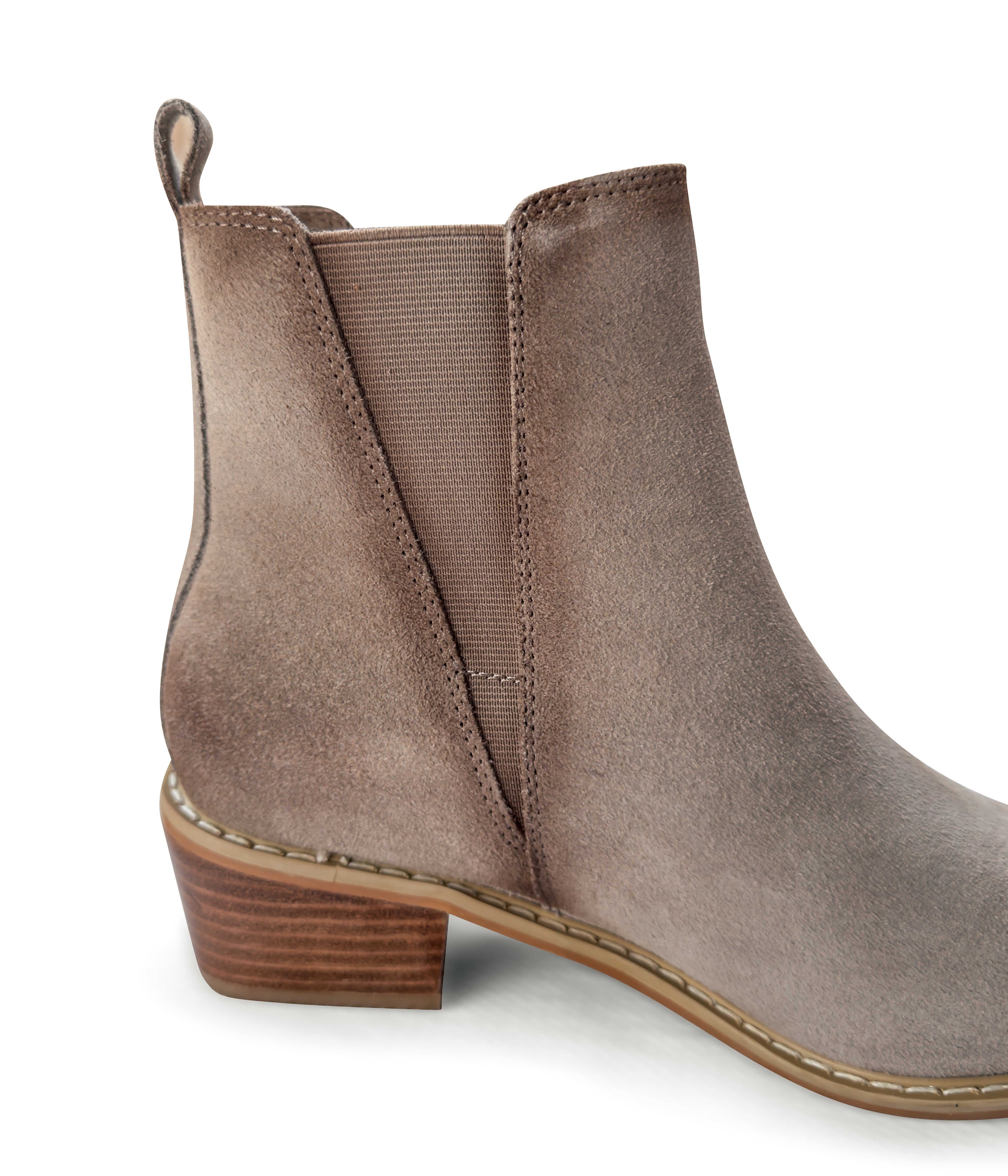 Wylie Suede Ankle Boot in Taupe - Charming Charlie