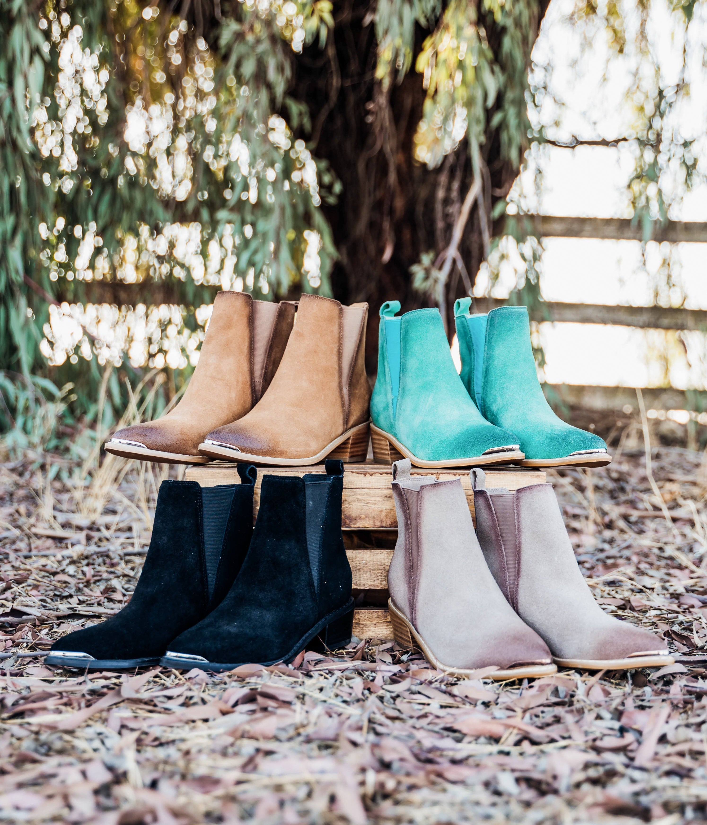 Wylie Suede Ankle Boot in Tan - Charming Charlie