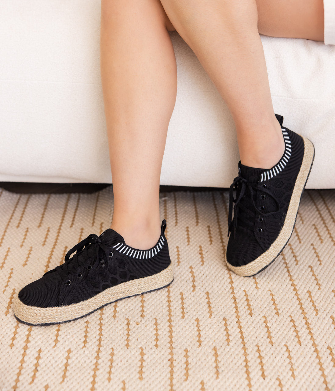 Yaras Sneakers in Black - Charming Charlie