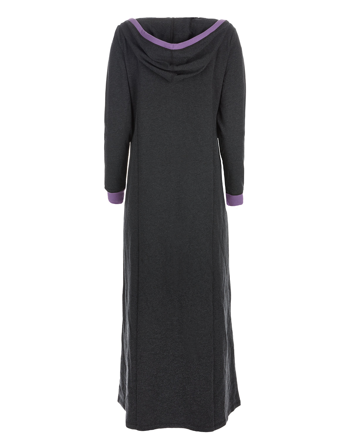 Women's Colorblock Cotton Blend Zippered Full Length Lounger Gown - Charming Charlie
