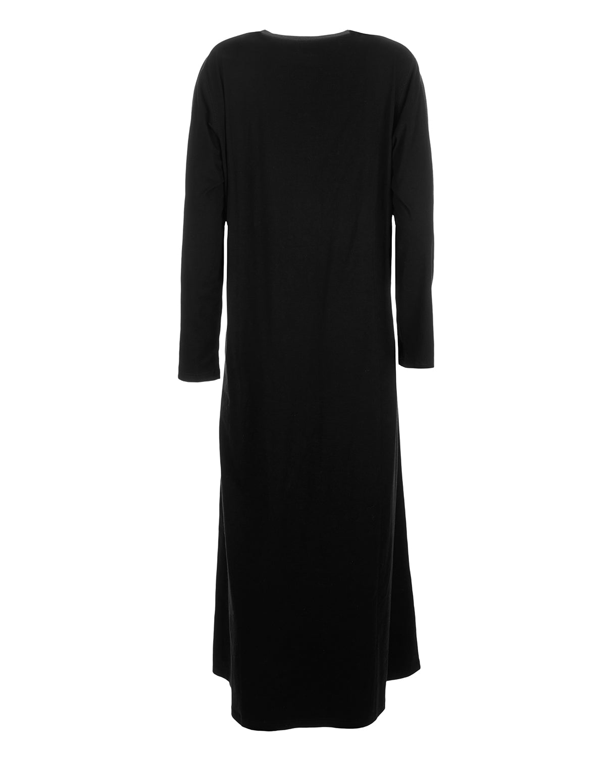 Women's Modest Long Placket Ankle-Length Cotton Blend Gown - Charming Charlie
