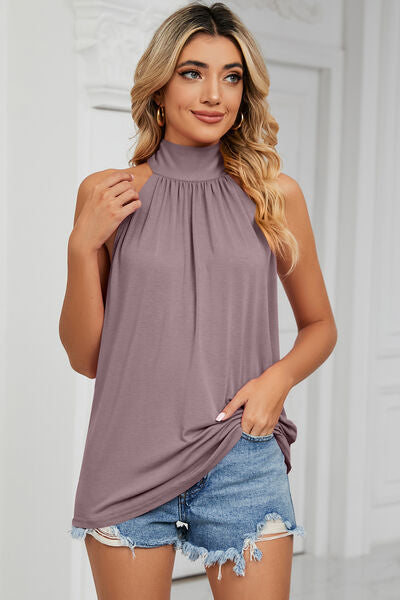 Tied Grecian Neck Tank - Charming Charlie