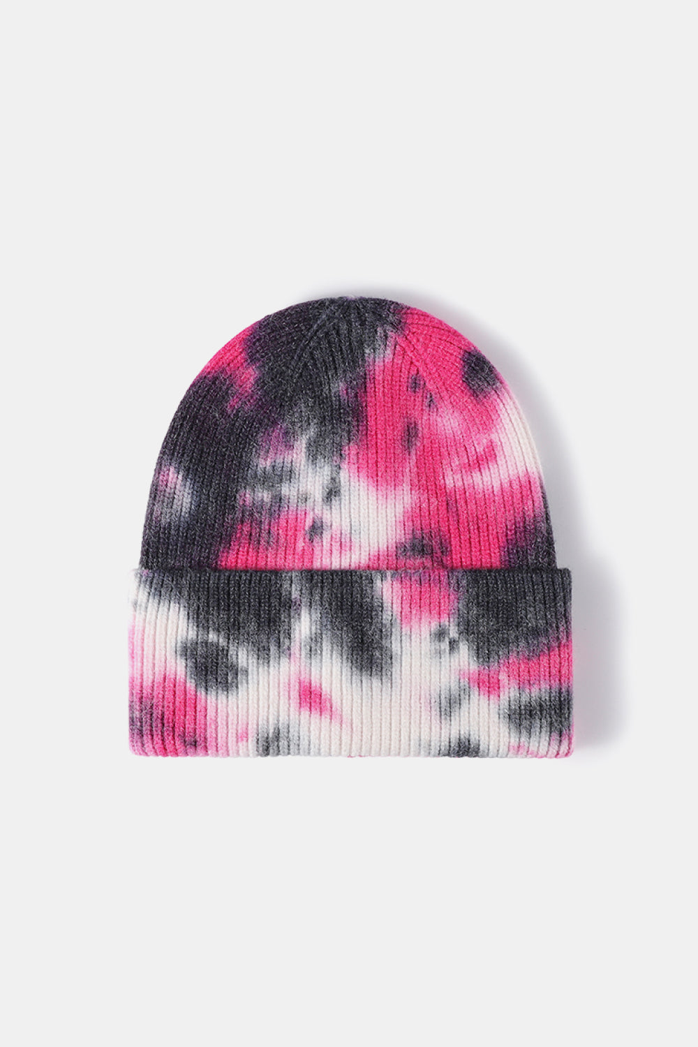 Tie-Dye Cuffed Rib-Knit Beanie Hat - Charming Charlie