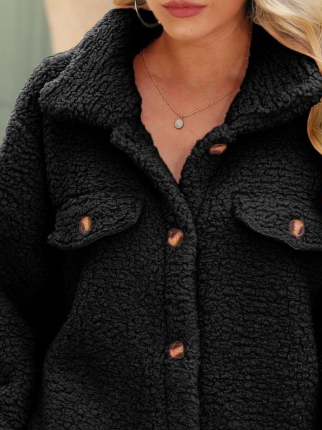 Button Down Collared Coat - Charming Charlie
