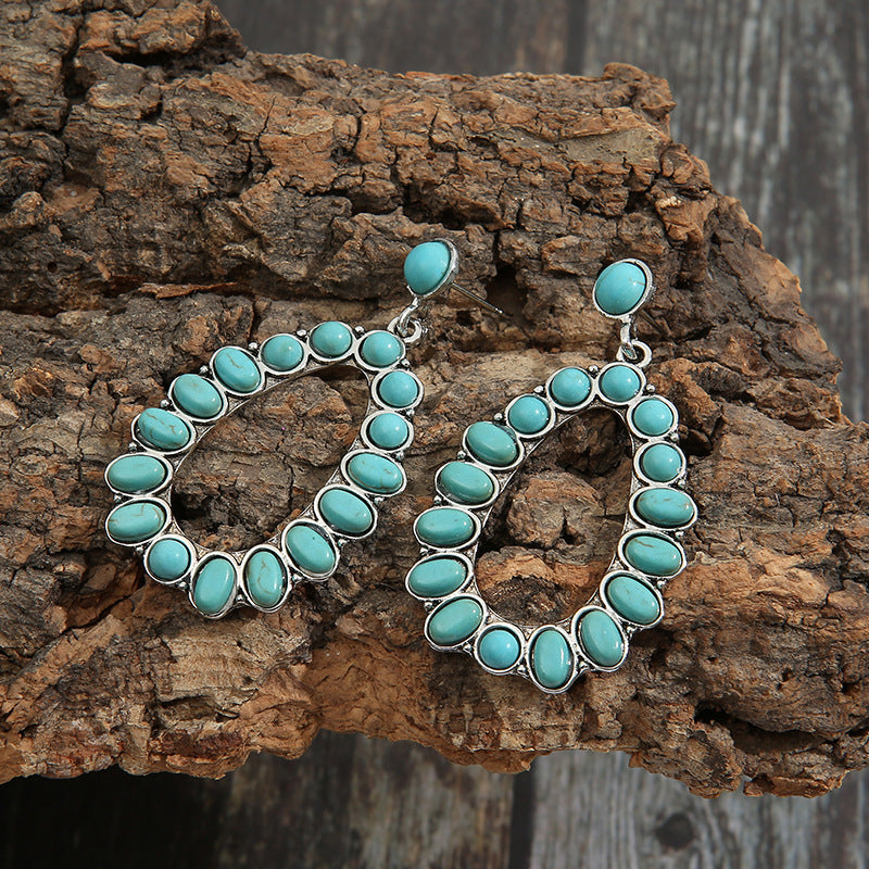 Artificial Turquoise Earrings - Charming Charlie