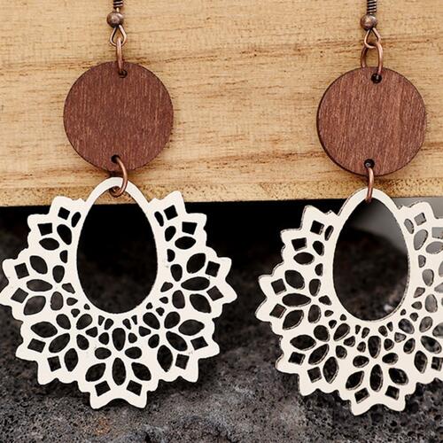 Geometric Cutout Dangle Earrings - Charming Charlie