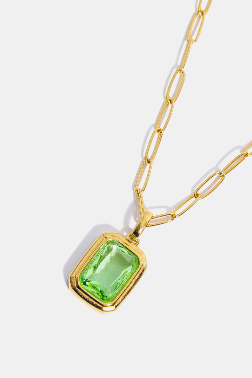 Zircon 18K Gold-Plated Geometrical Shape Pendant Necklace - Charming Charlie