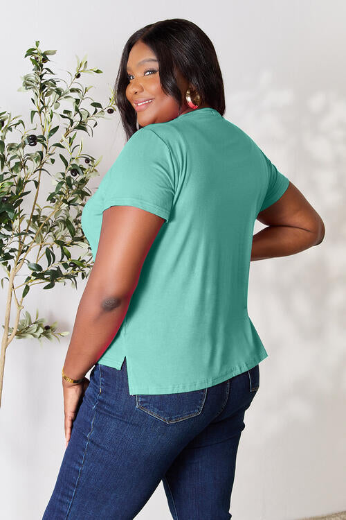 Basic Bae Full Size Round Neck Short Sleeve T-Shirt - Charming Charlie