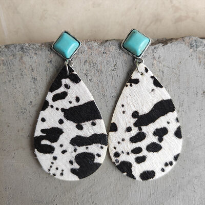 Artificial Turquoise Teardrop Earrings - Charming Charlie