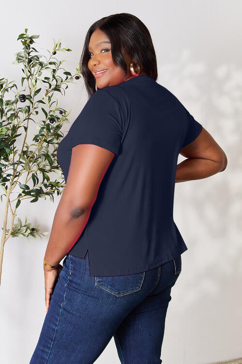 Basic Bae Full Size Round Neck Short Sleeve T-Shirt - Charming Charlie