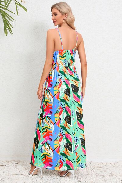 Printed Surplice Maxi Cami Dress - Charming Charlie