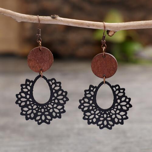 Geometric Cutout Dangle Earrings - Charming Charlie