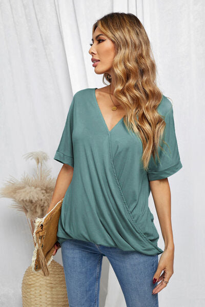 Surplice Half Sleeve T-Shirt - Charming Charlie