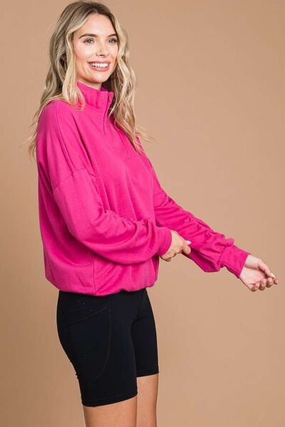 Culture Code Full Size Half Zip Long Sleeve Sweatshirt - Charming Charlie