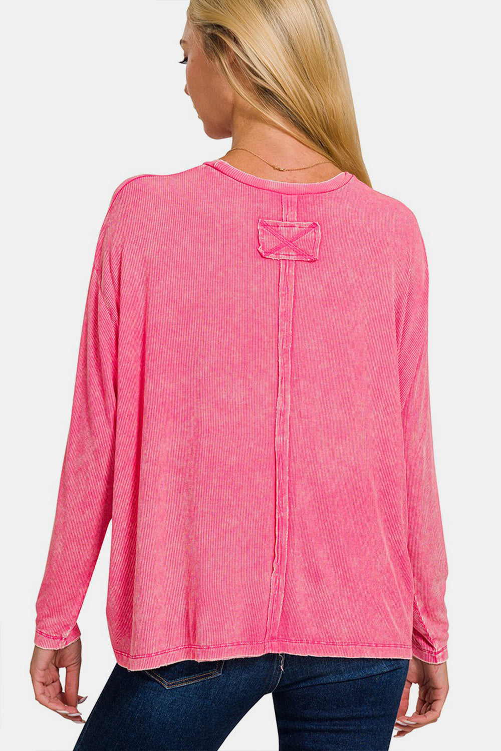 Zenana Round Neck Long Sleeve T-Shirt - Charming Charlie