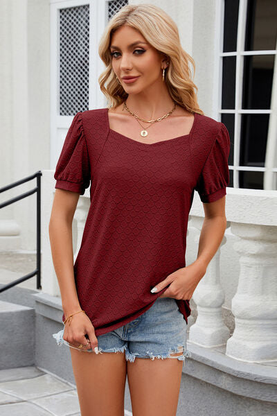 Eyelet Short Sleeve T-Shirt - Charming Charlie