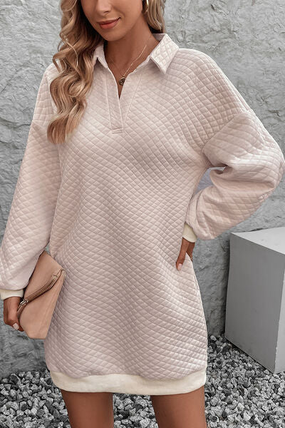 Johnny Collar Dropped Shoulder Dress - Charming Charlie
