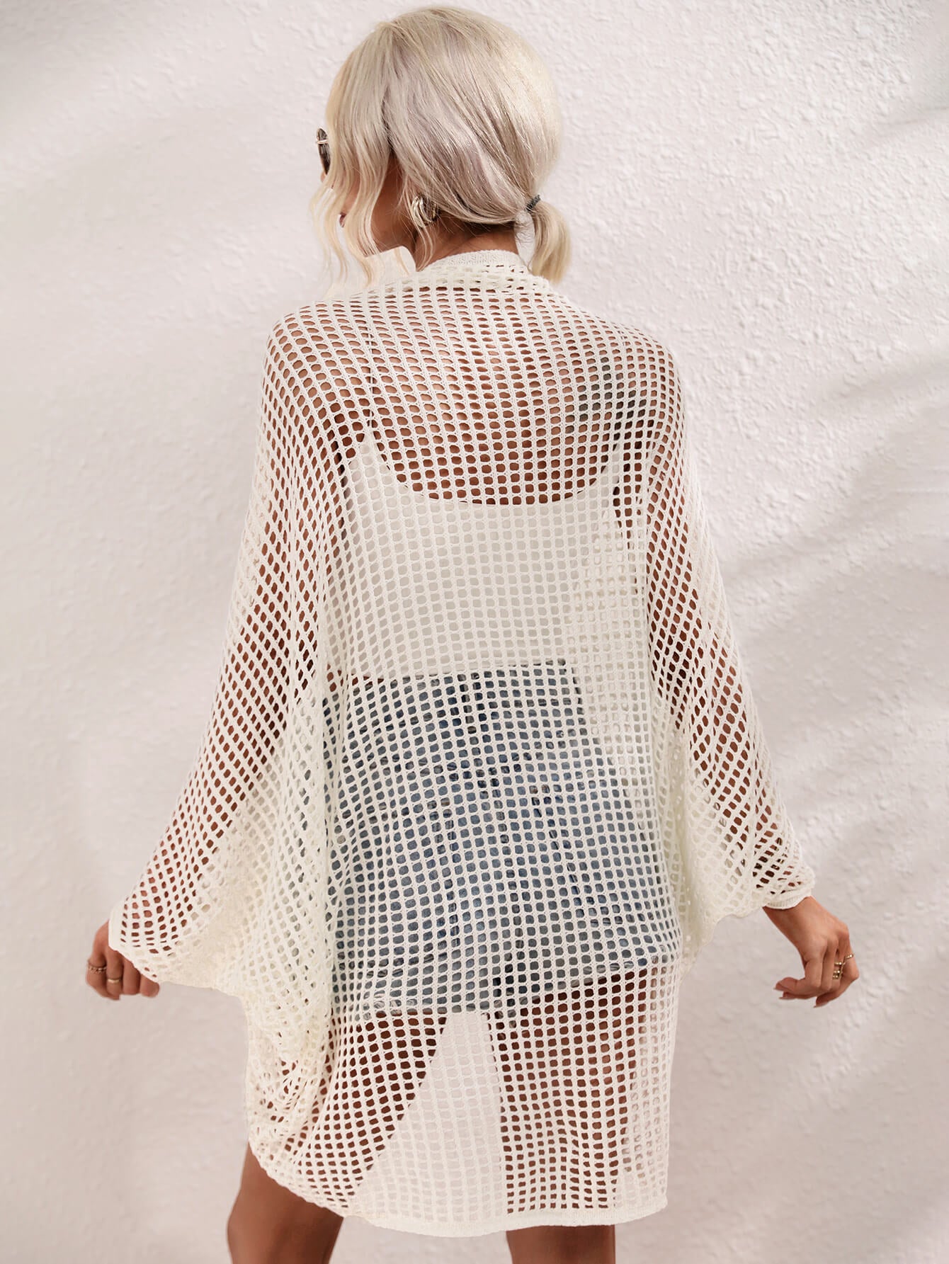 Openwork Open Front Longline Cover Up - Charming Charlie