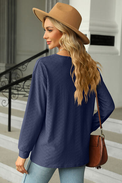 V-Neck Long Sleeve T-Shirt - Charming Charlie
