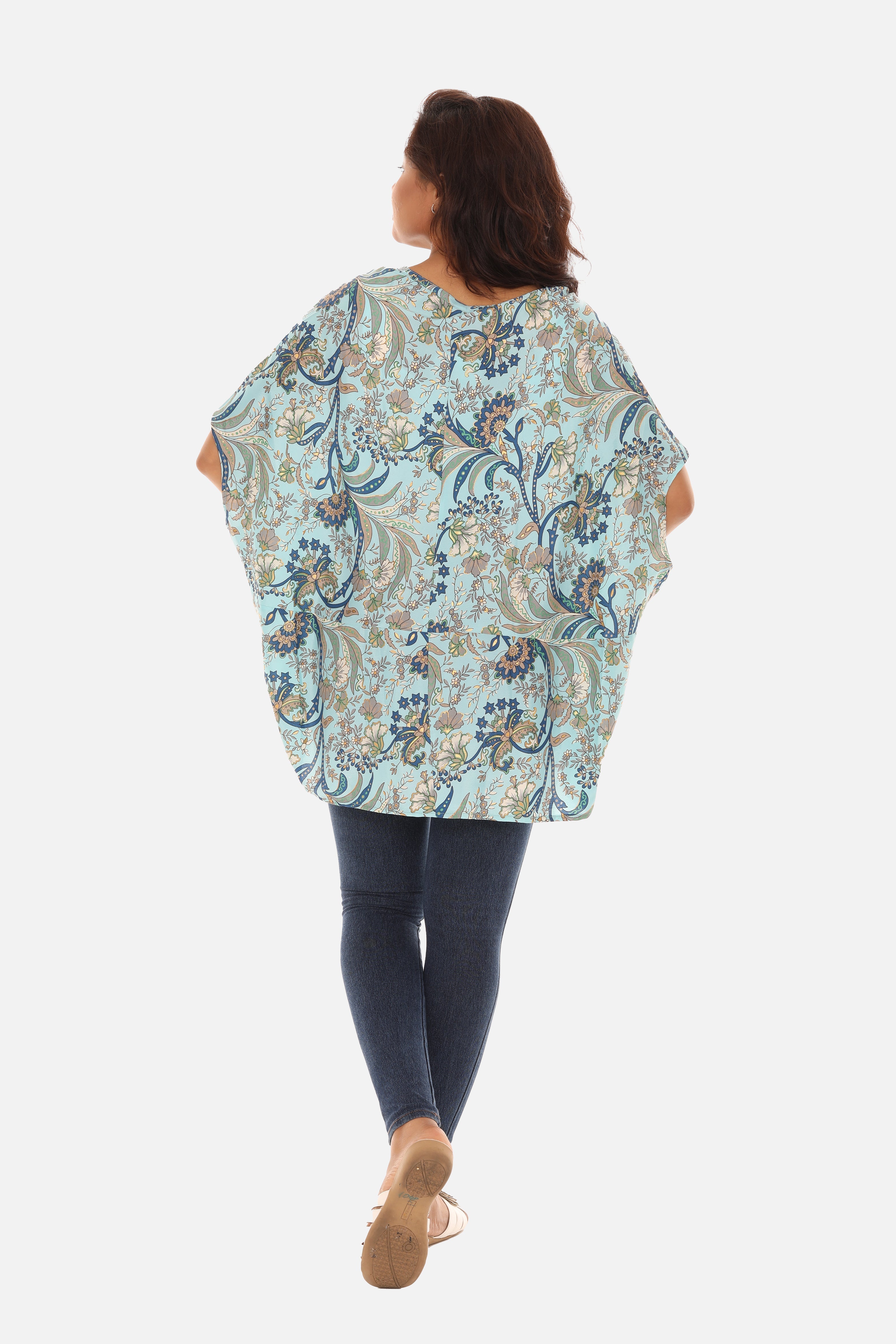 Printed Leaves Caftan for Women - Charming Charlie