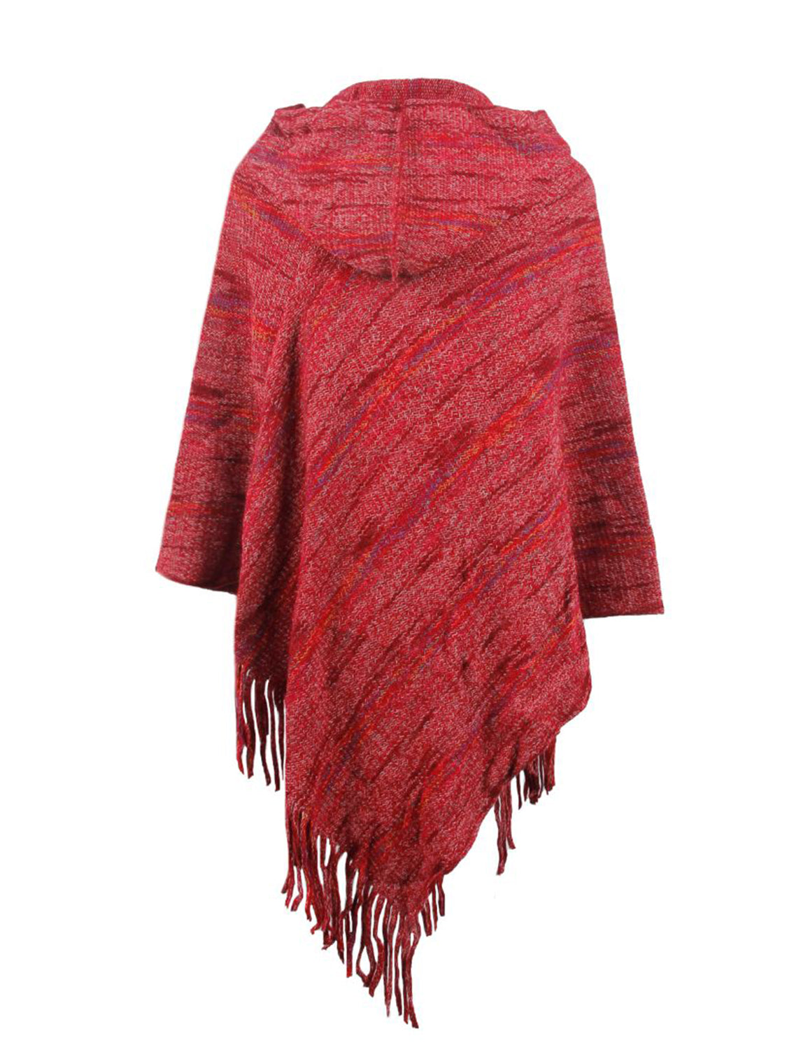 Fringe Hem Hooded Poncho - Charming Charlie