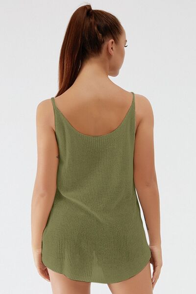 Scoop Neck Spaghetti Strap Knit Cami - Charming Charlie