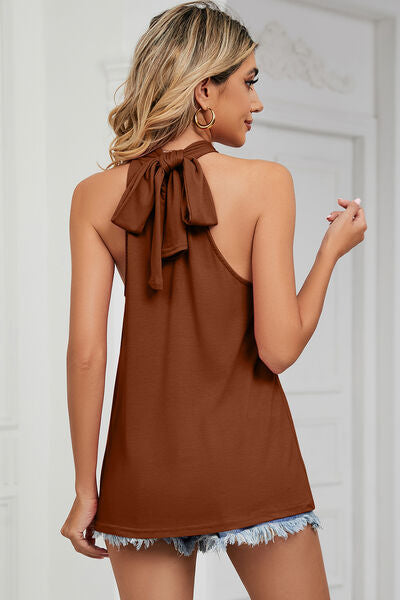 Tied Grecian Neck Tank - Charming Charlie