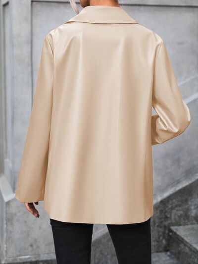 Pocketed Button Up Collared Neck Blazer - Charming Charlie