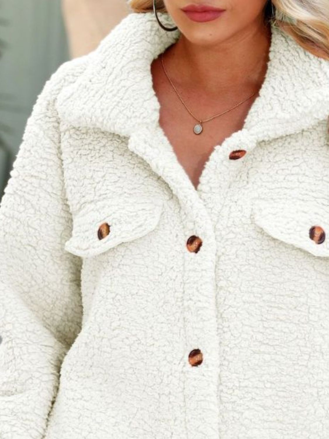 Button Down Collared Coat - Charming Charlie
