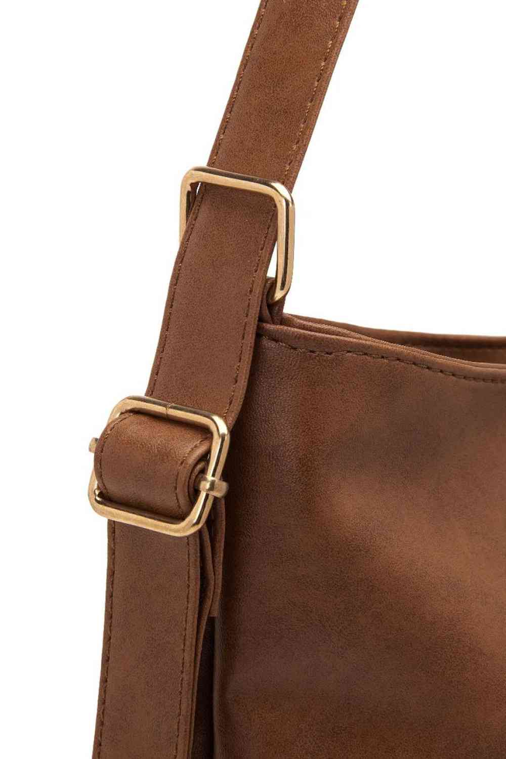 Large PU Leather Crossbody Bag - Charming Charlie