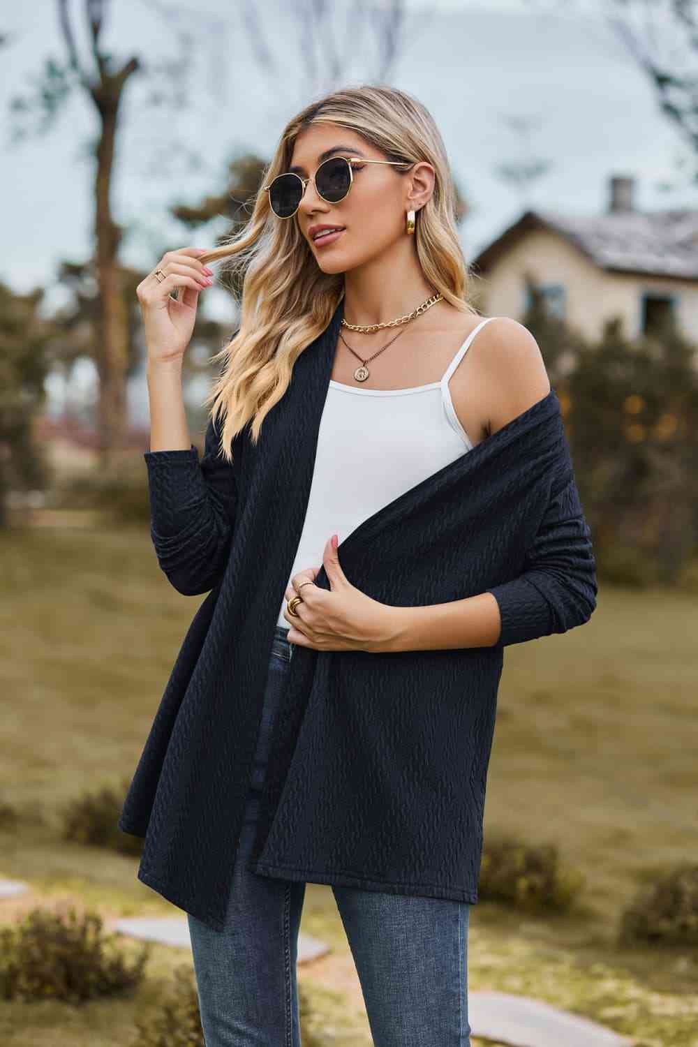 Open Front Long Sleeve Cardigan - Charming Charlie
