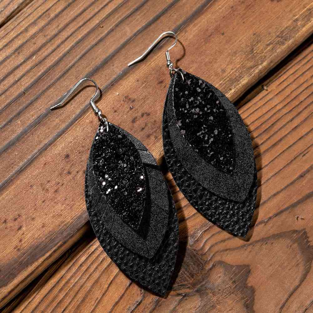 PU Leather Drop Earrings - Charming Charlie