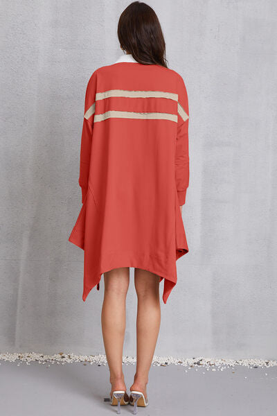 Half Button Handkerchief Hem Dress - Charming Charlie
