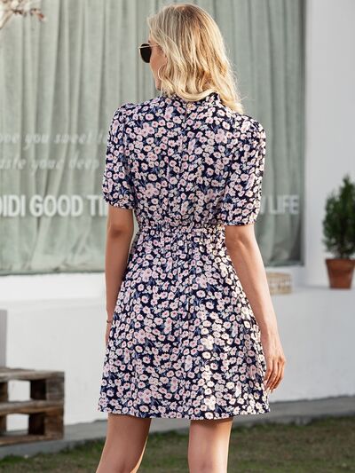Floral Mock Neck Mini Dress - Charming Charlie