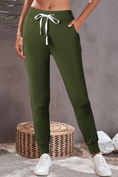 Drawstring Joggers with Pockets - Charming Charlie