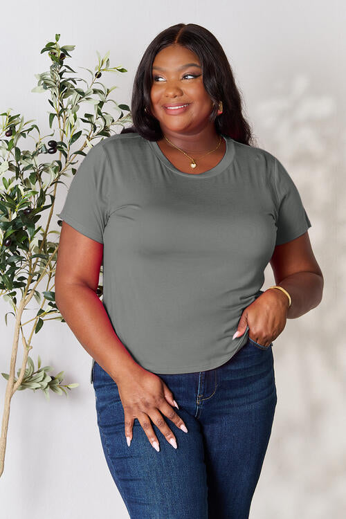Basic Bae Full Size Round Neck Short Sleeve T-Shirt - Charming Charlie