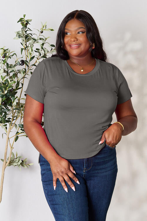 Basic Bae Full Size Round Neck Short Sleeve T-Shirt - Charming Charlie