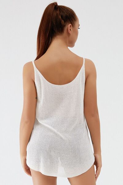 Scoop Neck Spaghetti Strap Knit Cami - Charming Charlie