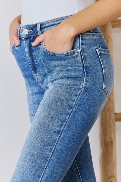 RISEN Full Size High Rise Ankle Flare Jeans - Charming Charlie