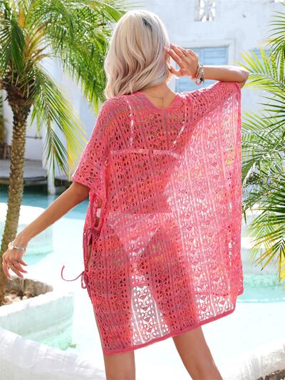 Slit Openwork V-Neck Cover Up - Charming Charlie