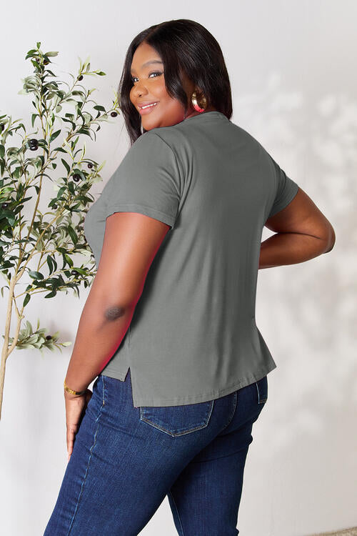 Basic Bae Full Size Round Neck Short Sleeve T-Shirt - Charming Charlie