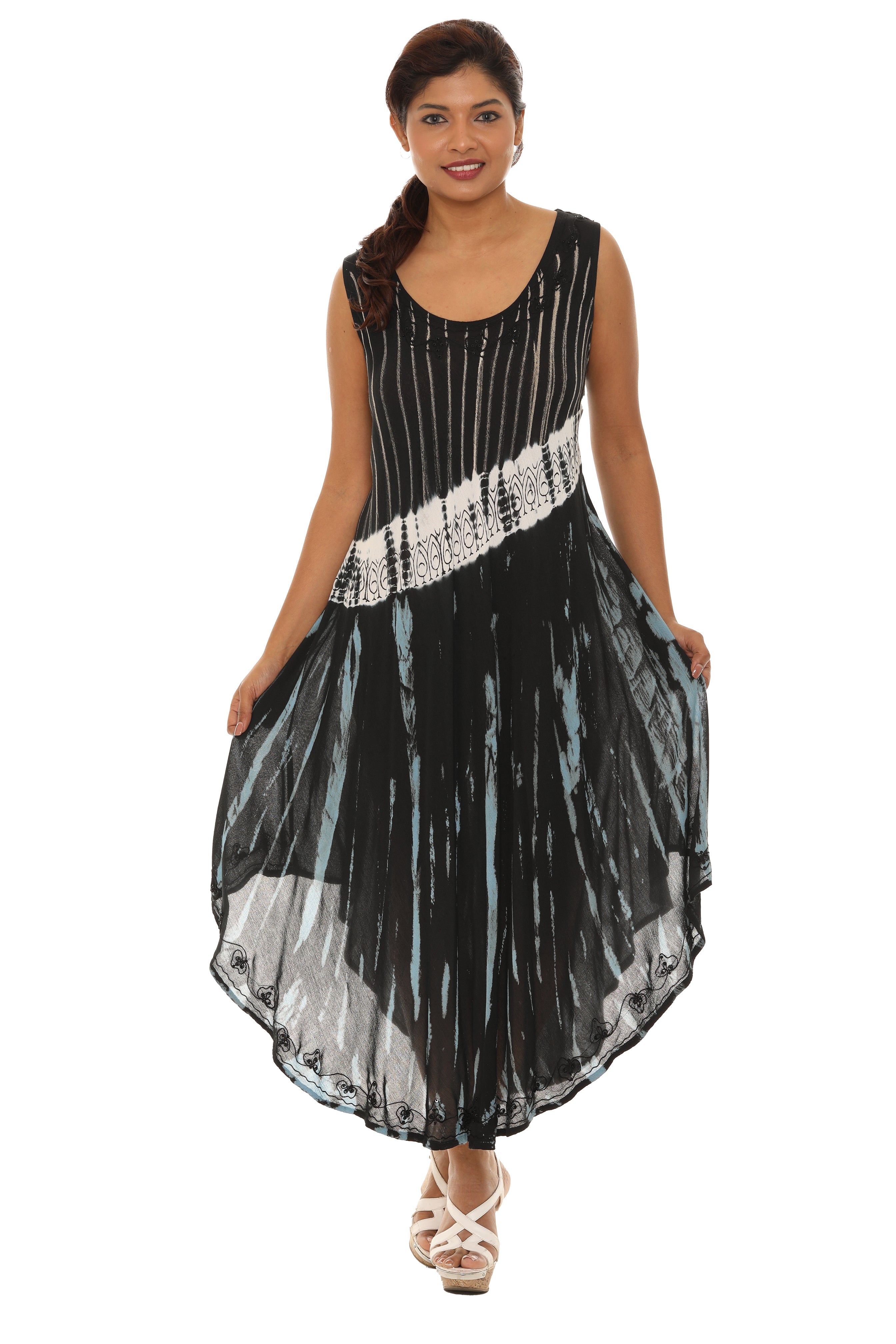 Tie dye Long Rayon Sundress - Shoreline Wear, Inc.
