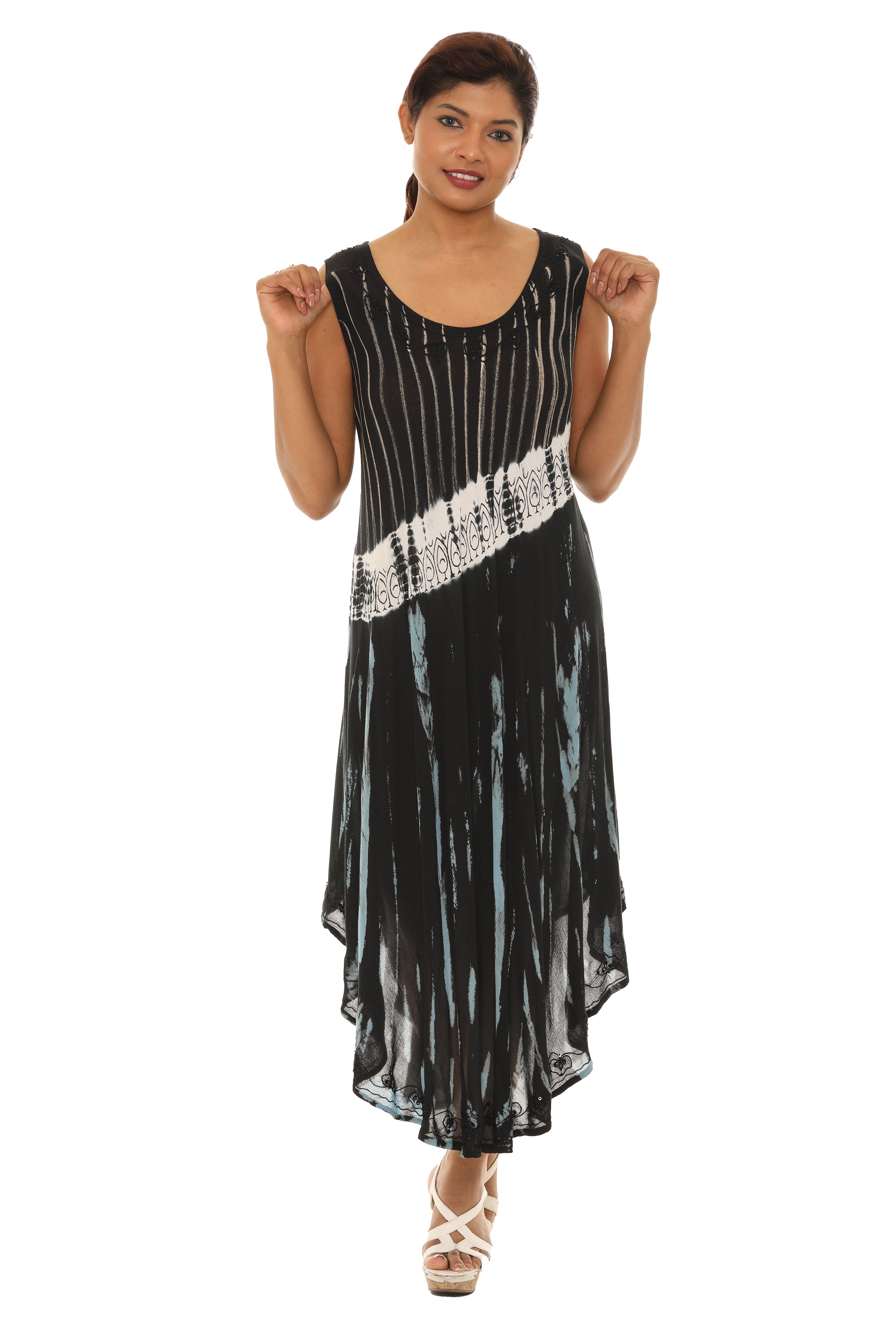 Tie dye Long Rayon Sundress - Shoreline Wear, Inc.
