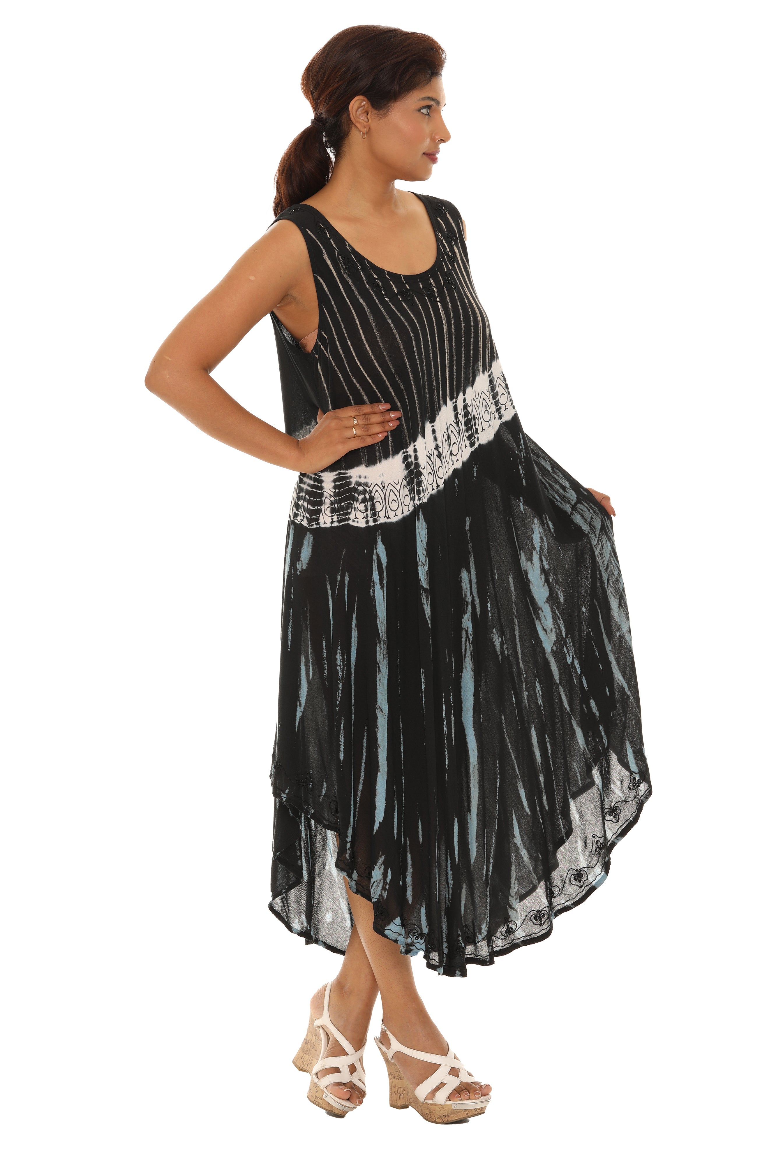Tie dye Long Rayon Sundress - Shoreline Wear, Inc.