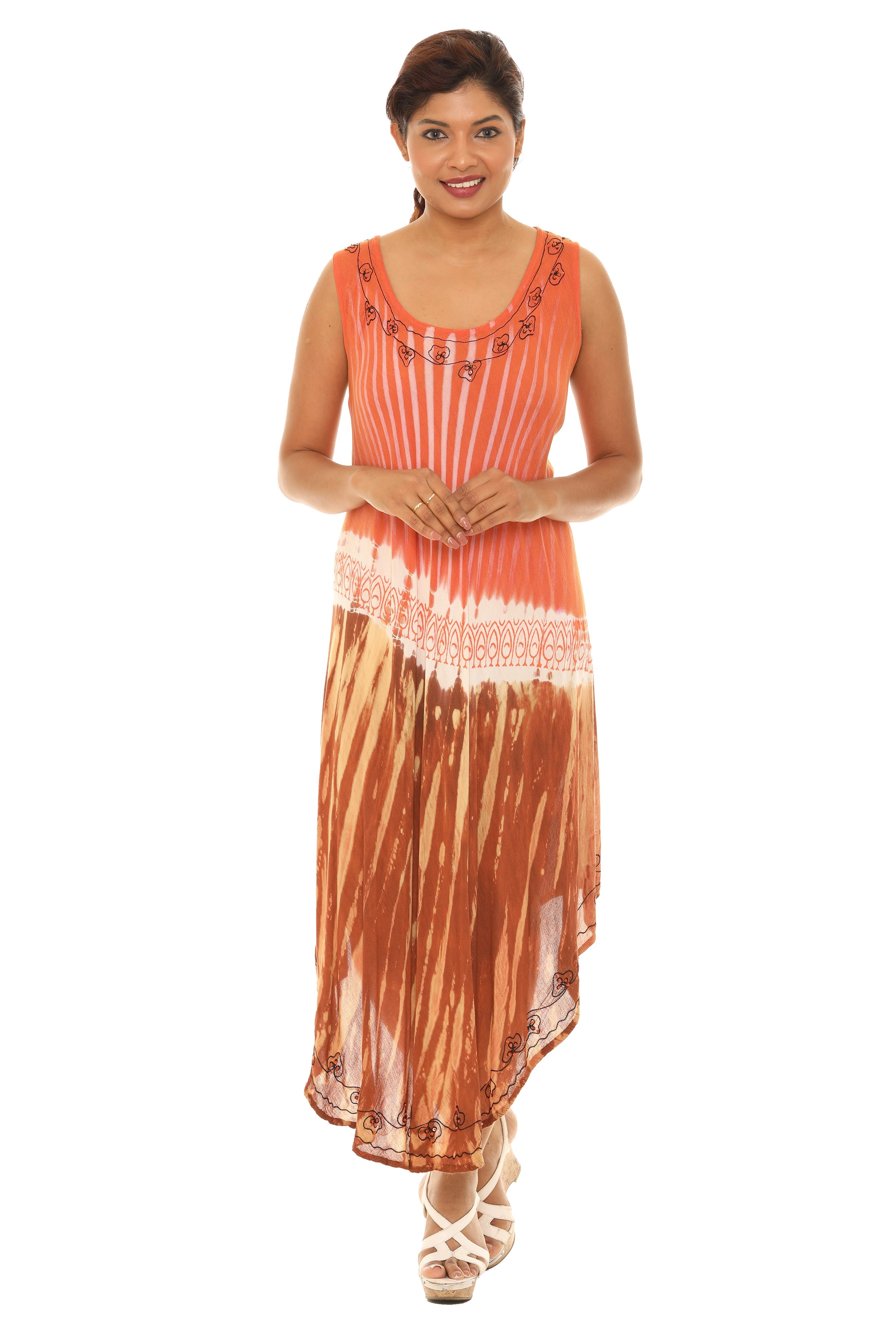 Tie dye Long Rayon Sundress - Shoreline Wear, Inc.