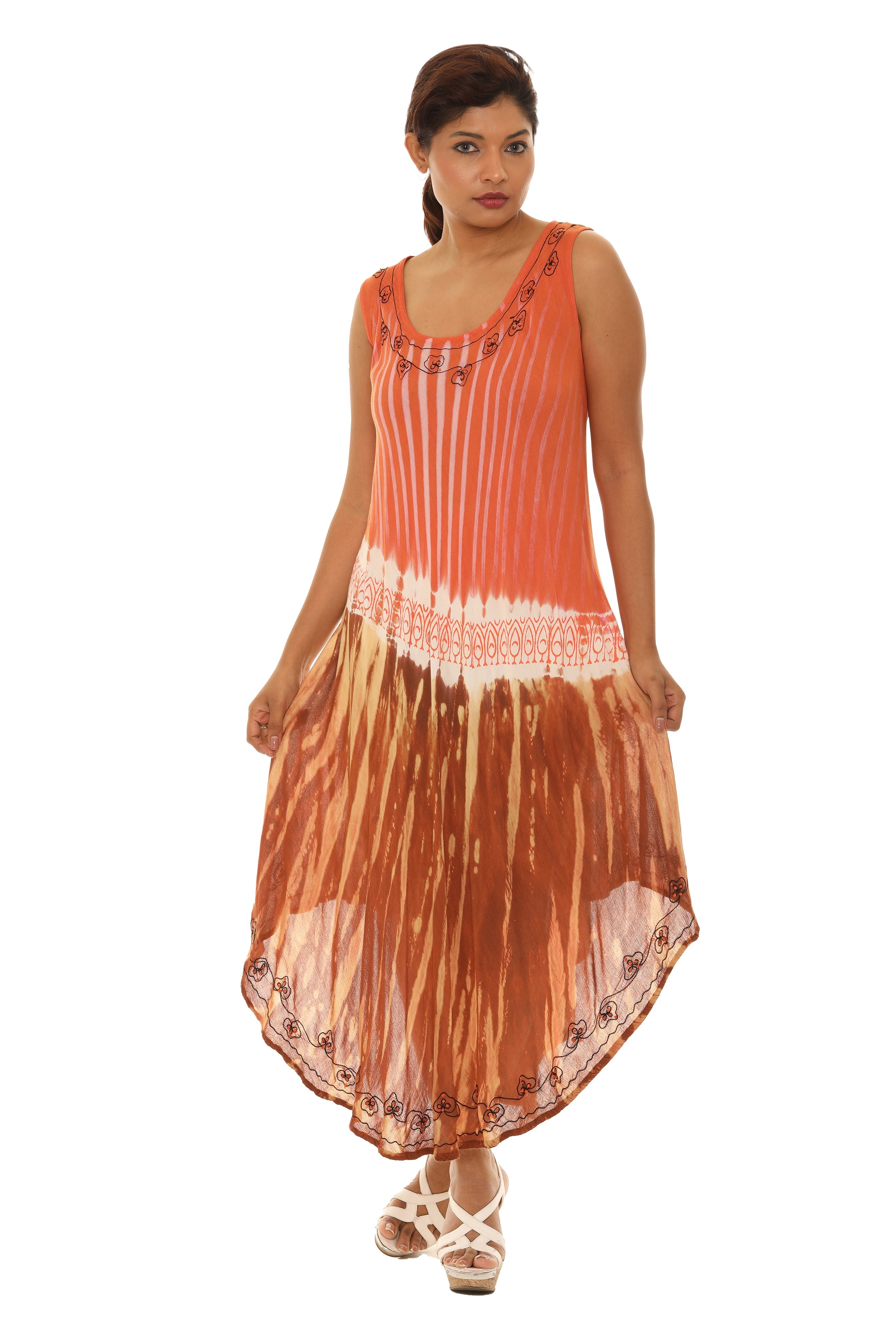 Tie dye Long Rayon Sundress - Shoreline Wear, Inc.