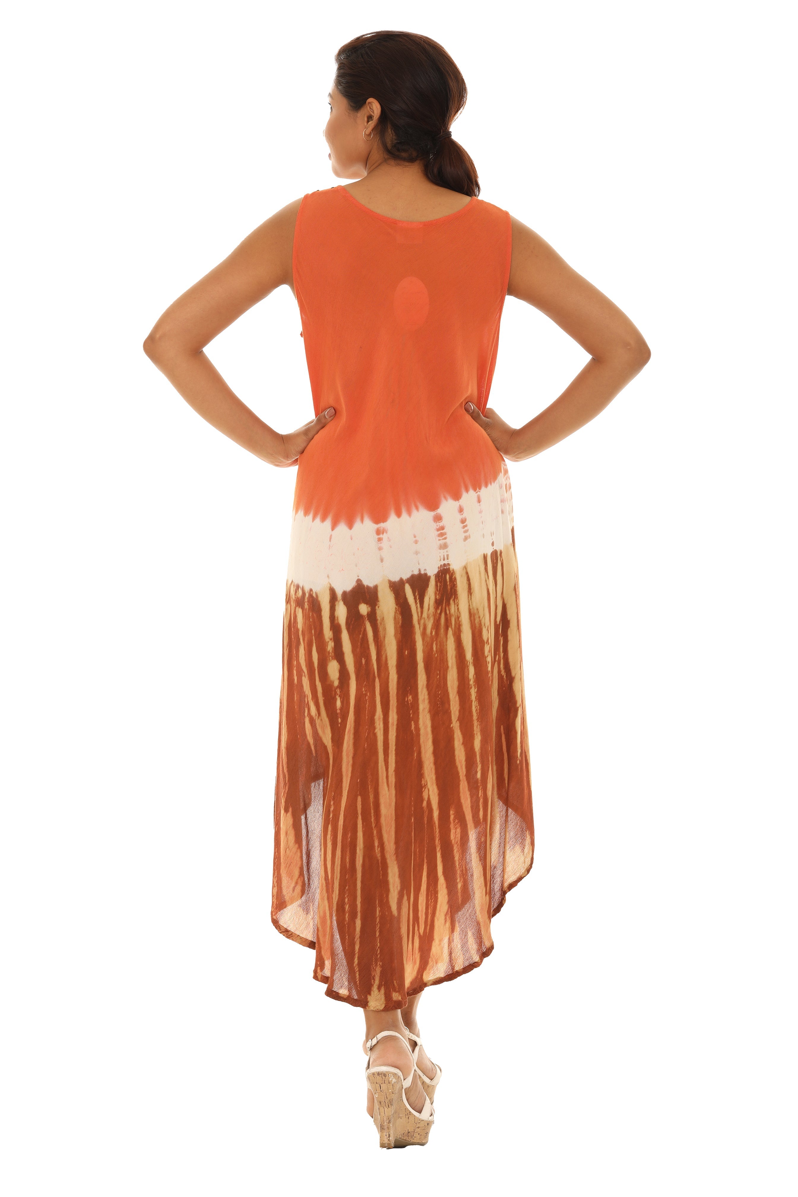 Tie dye Long Rayon Sundress - Shoreline Wear, Inc.